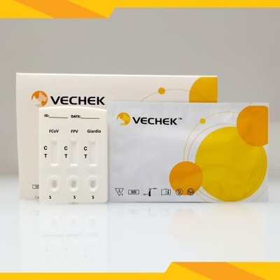 FCoV + FPV + Giardia Lamblia-Antigen-kombiniertes schnelles Test-Kassetten-Rückstände-Exemplar